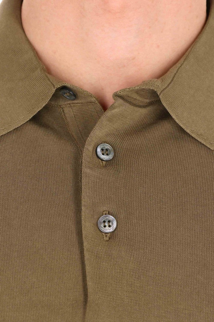 Drumohr Military Green Ice Cotton Polo Shirt