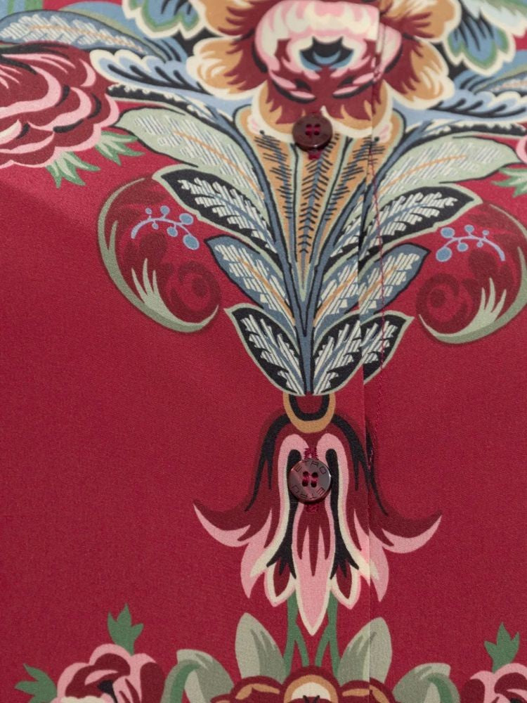 Etro Multicolour Floral Long-Sleeve Silk Shirt
