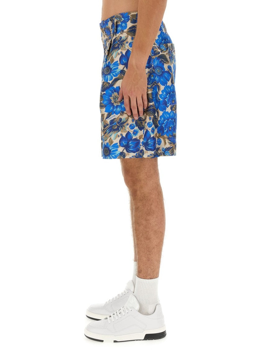 Moschino All Over Blue Flower Shorts