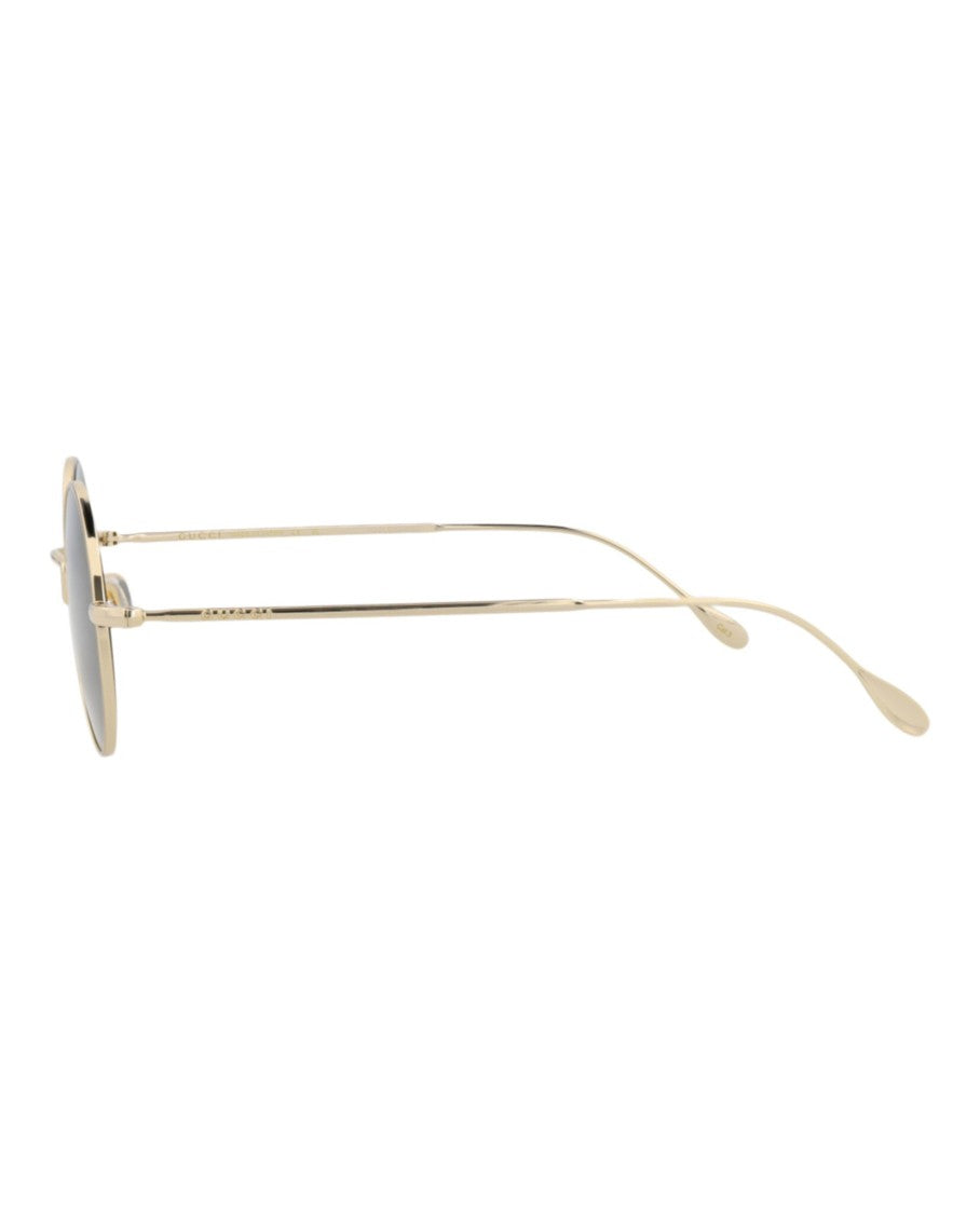Gucci Round-Frame Metal Sunglasses