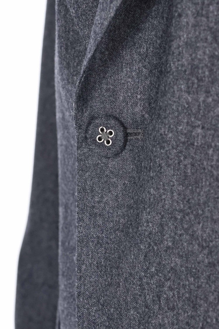 Officine Generale Arthus Model Single-Breasted Flannel Jacket