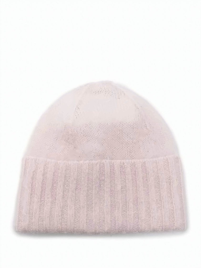 Auralee Ribbed Knit Beanie With Fold-Over Cuff