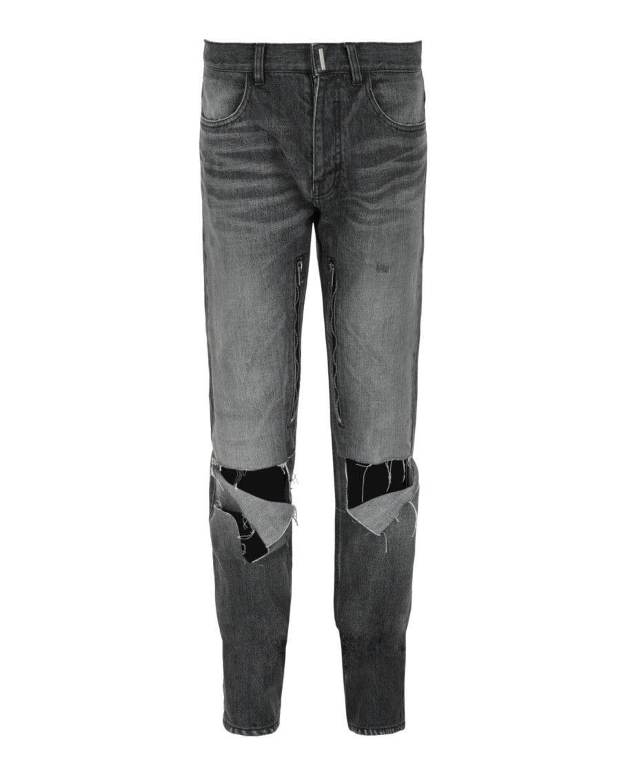 Givenchy Distressed Straight Fit Jeans
