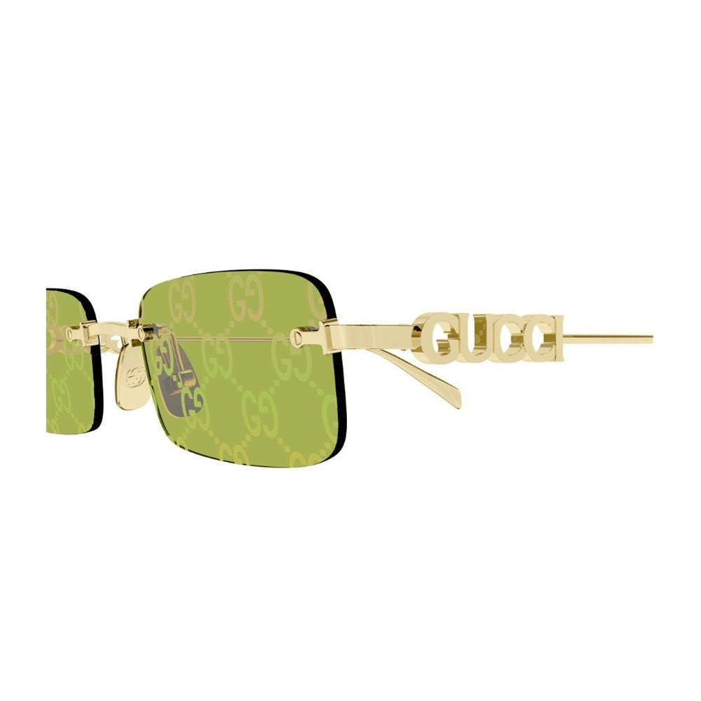 Gucci Gg1808s Linea Name Of Brand Rimless Gold-Tone Metal Sunglasses