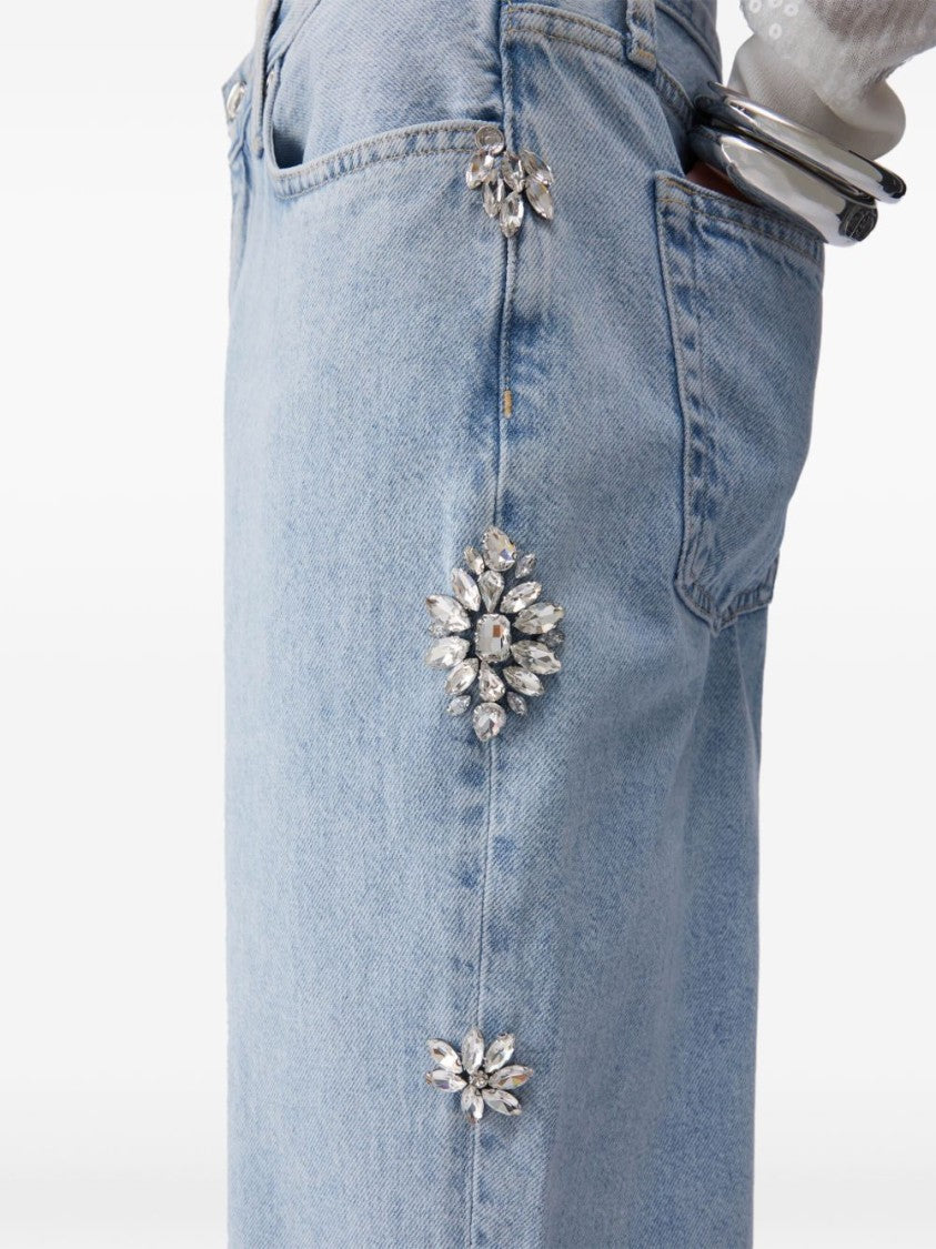 Liu Jo Light Blue Bejewelled Jeans