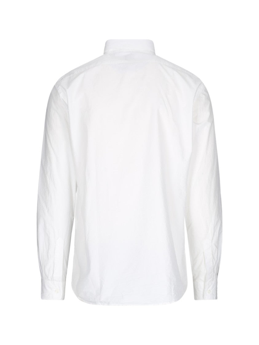 Aspesi Tailored White Shirt With Button-Down Front
