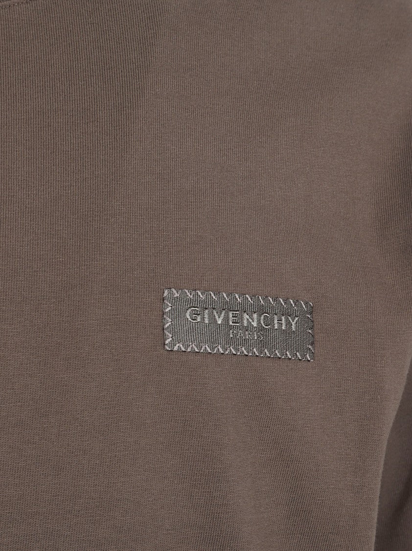 Givenchy Short-Sleeved Cotton T-Shirt With Tonal Gros-Grain Detail