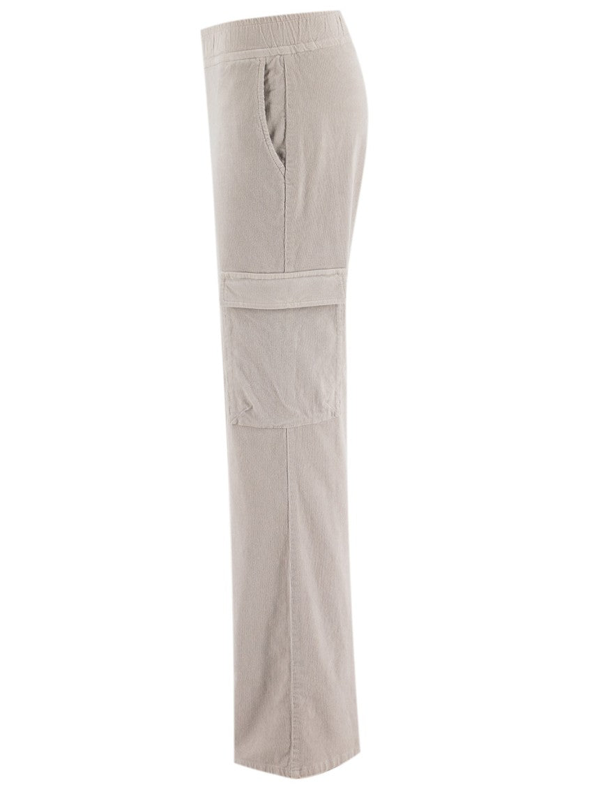 Panicale Fine-Ribbed Trousers With Elasticated Waist