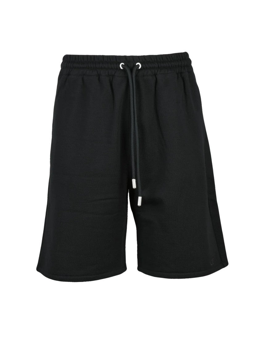 Off-White Black Cotton Sweatshirt Shorts