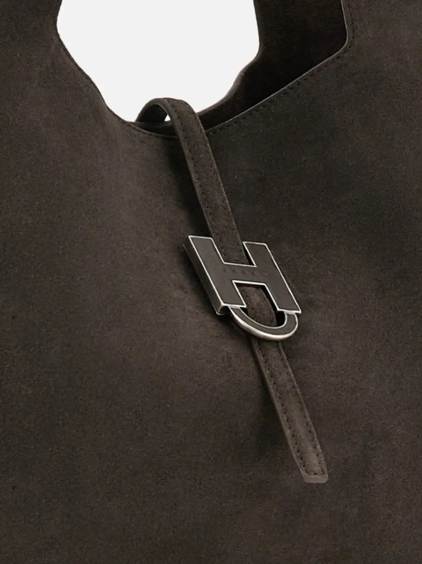 Hogan Brown Premium Soft Suede Tote Bag