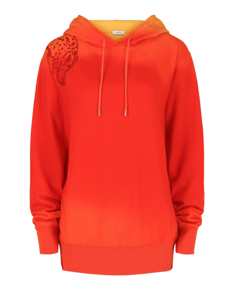 Ferragamo Sunset Print Cotton Hoodie