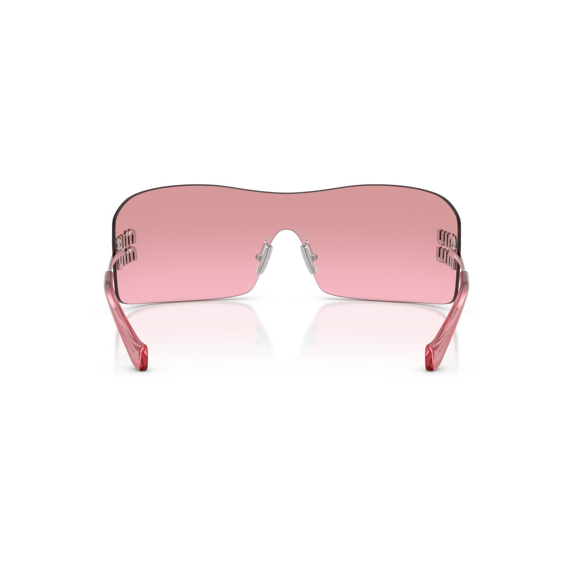 Miu Miu Rimless Sunglasses With Continuous Pink Lens