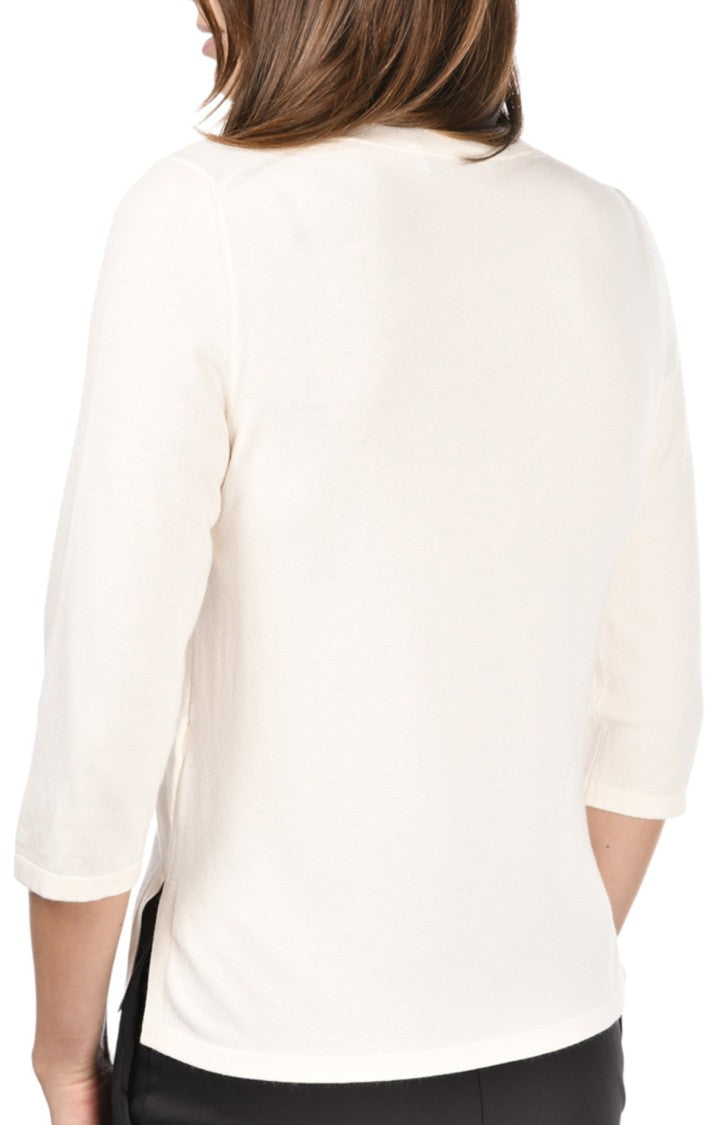 Paolo Fiorillo Capri Viscose Top With Wide V-Neck