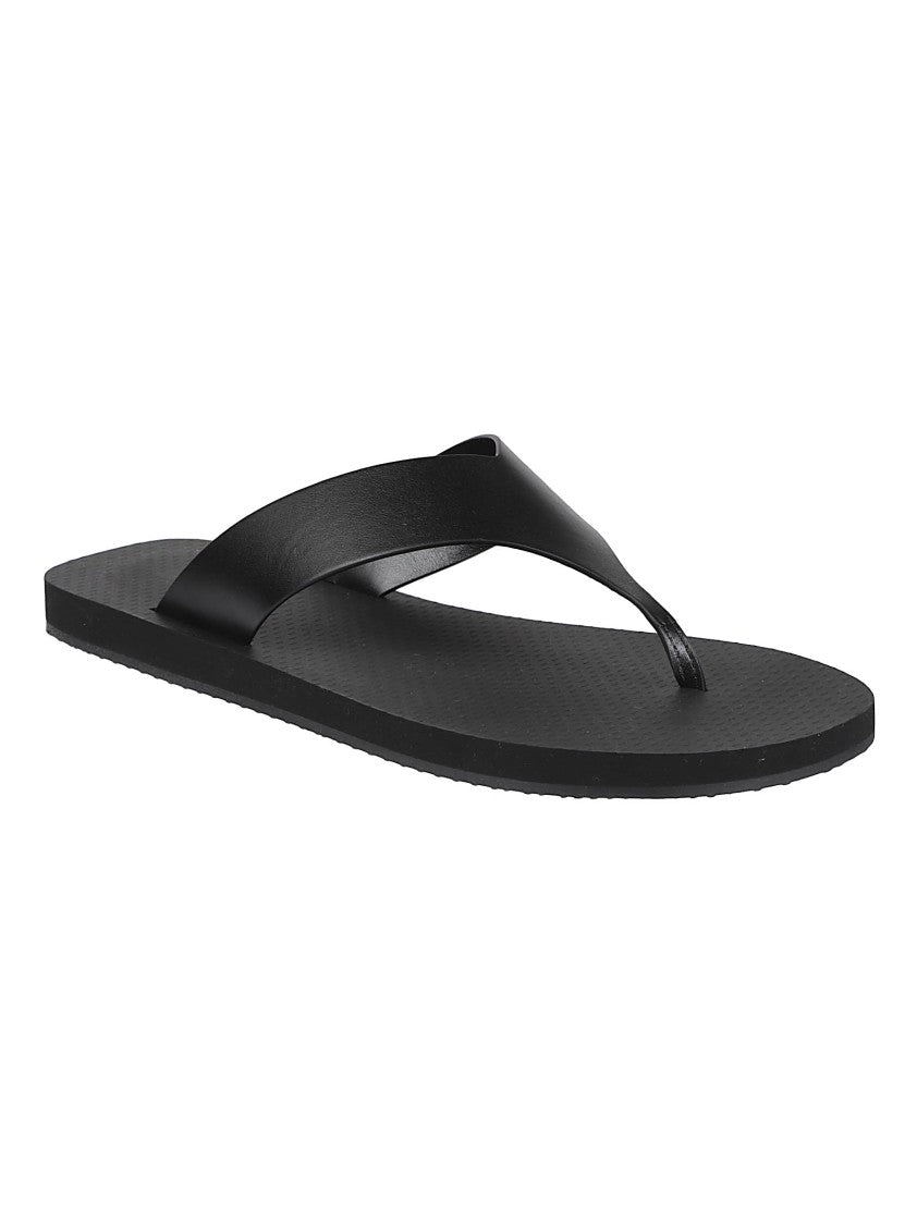 The Row Black Dune Classic Ginza Flat Sandals