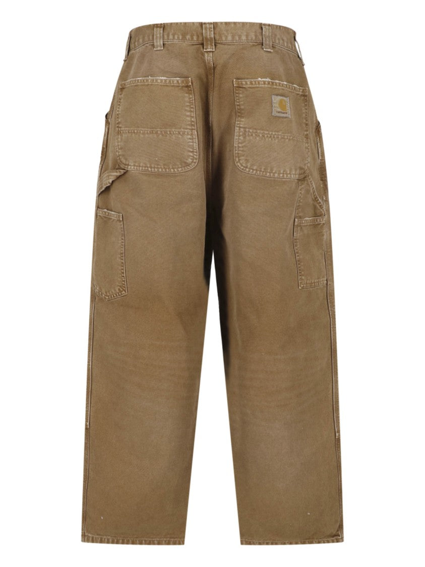 Carhartt Wip Brown Og Double Knee Organic Cotton Wide-Leg Pants