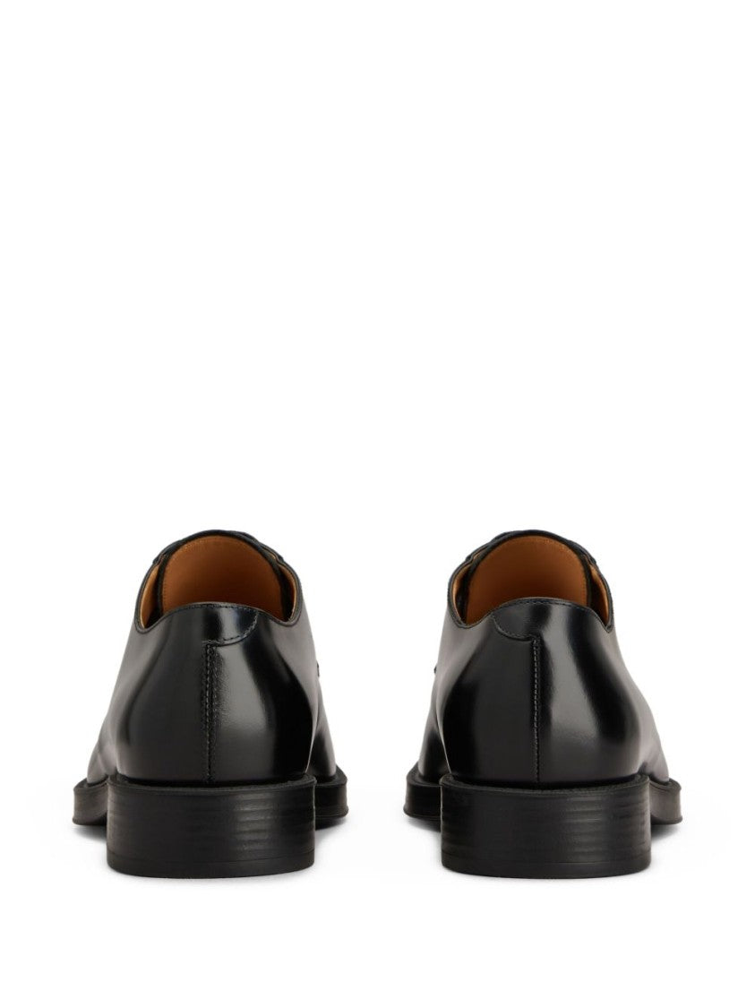 Tod's Low Black Calfskin Lace-Up Shoes