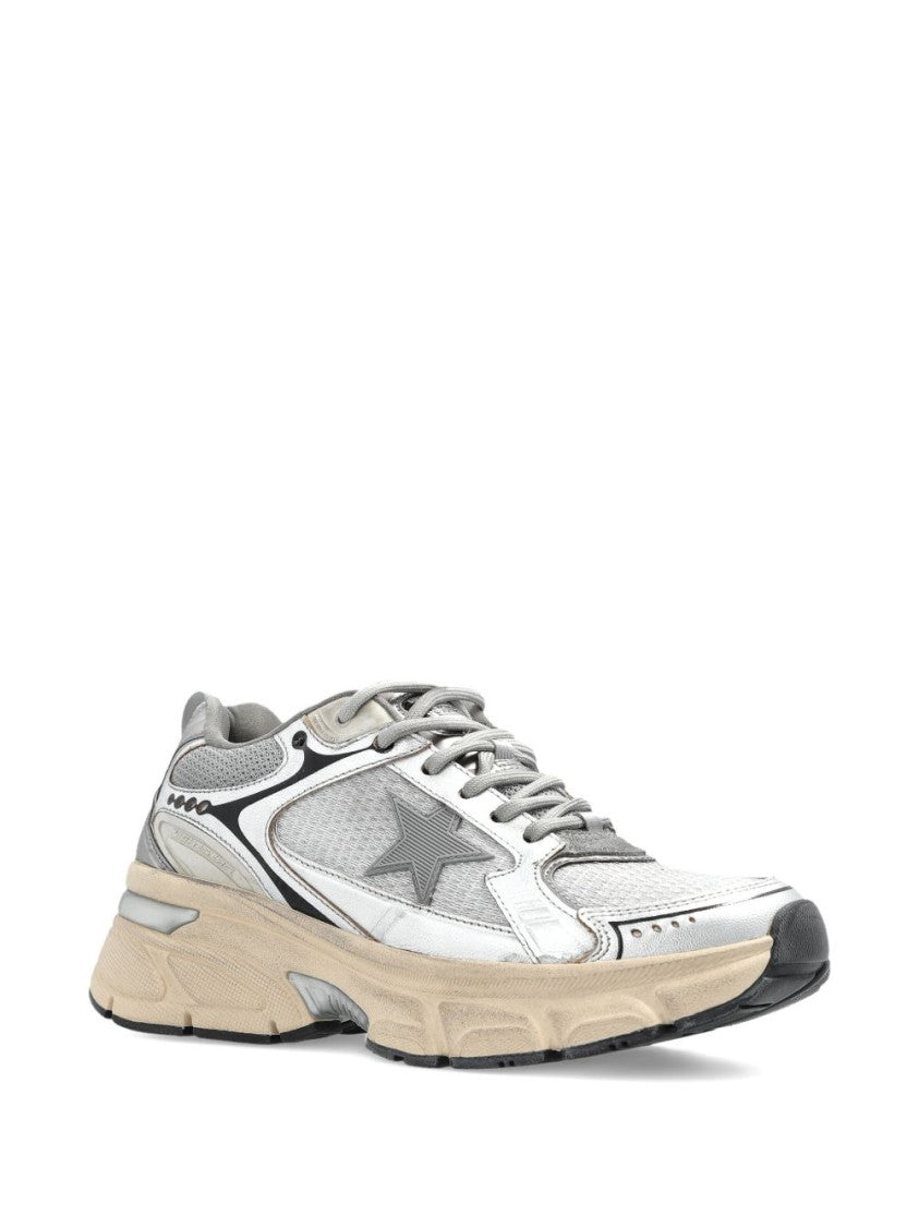 Golden Goose Chunky Sneakers With Mesh And Leather Panels
