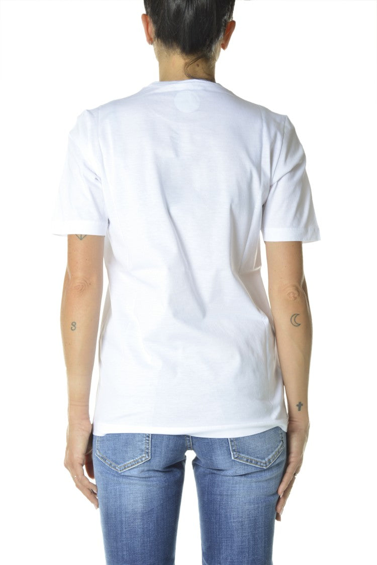 Dsquared2 White Cotton Icon T-Shirt With Mini Logo