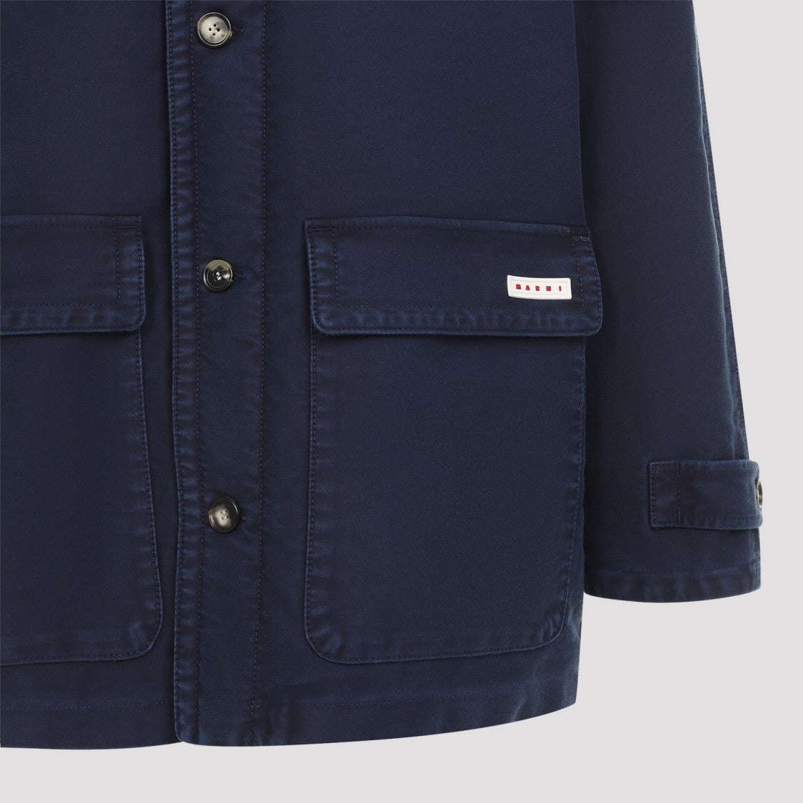 Marni Light Navy-Blue Cotton Coat