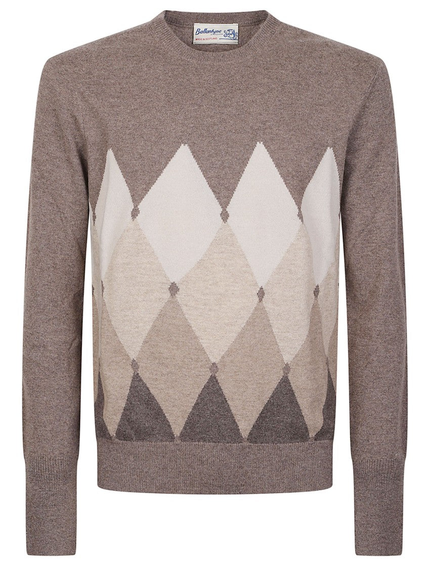 Ballantyne Classic Diamond Diamond Argyle Cashmere Sweater