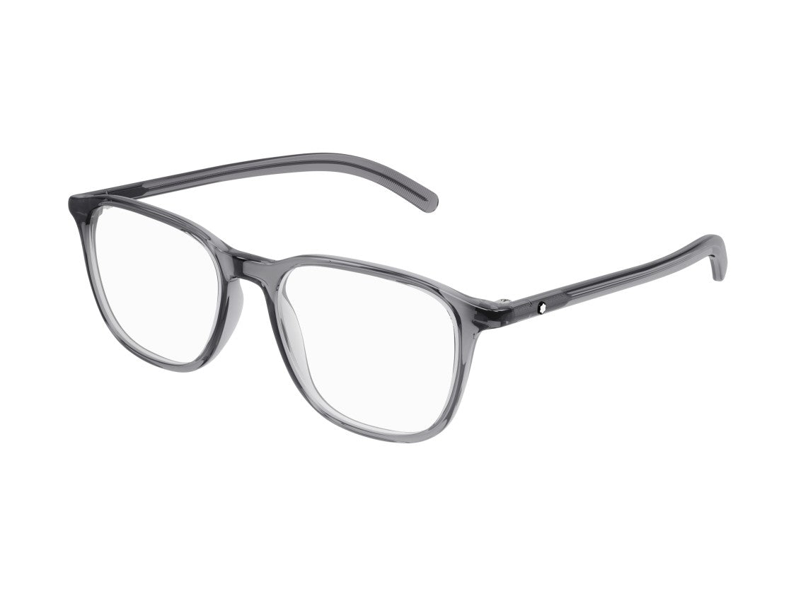 Montblanc Mb0386o Grey Translucent Acetate Square Eyeglasses