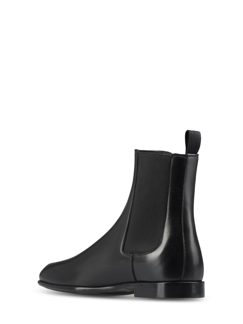Ferragamo Pointed Toe Ankle Boots With Elastic Side Panels