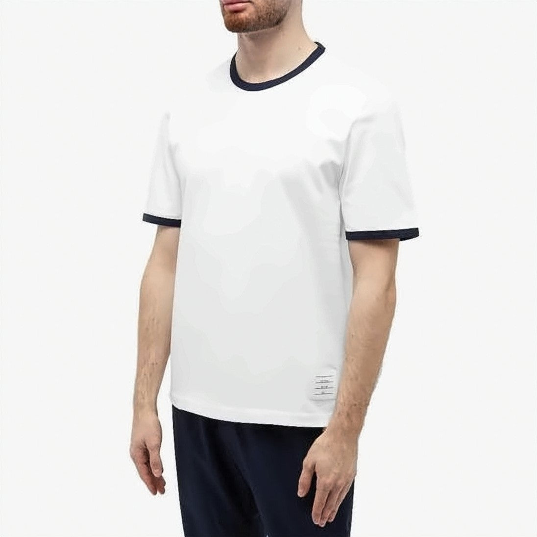 Thom Browne Short-Sleeved T-Shirt With Contrasting Trim