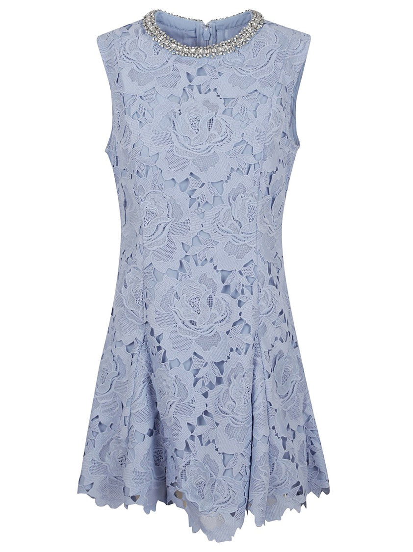 Self-Portrait Floral Lace Mini Dress