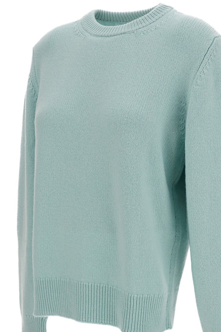 Barrie Light Blue Scottish Flower Jacquard Cashmere Sweater