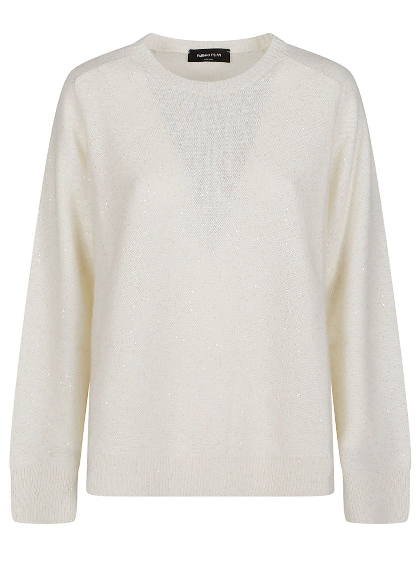 Fabiana Filippi Round Neck Relaxed Virgin Wool-Blend Sweater