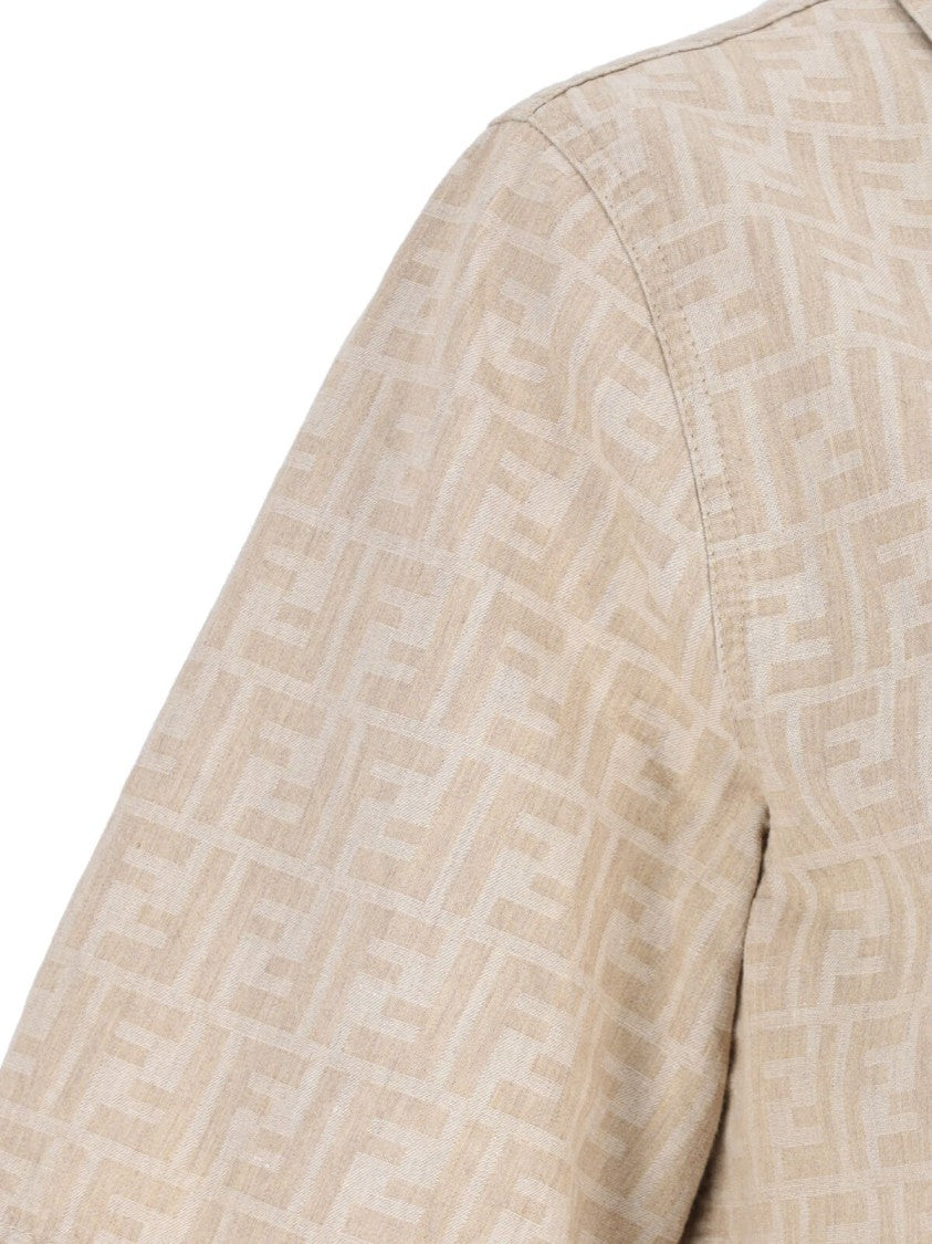 Fendi Classic Blue Jacket With Front Zipper Closure