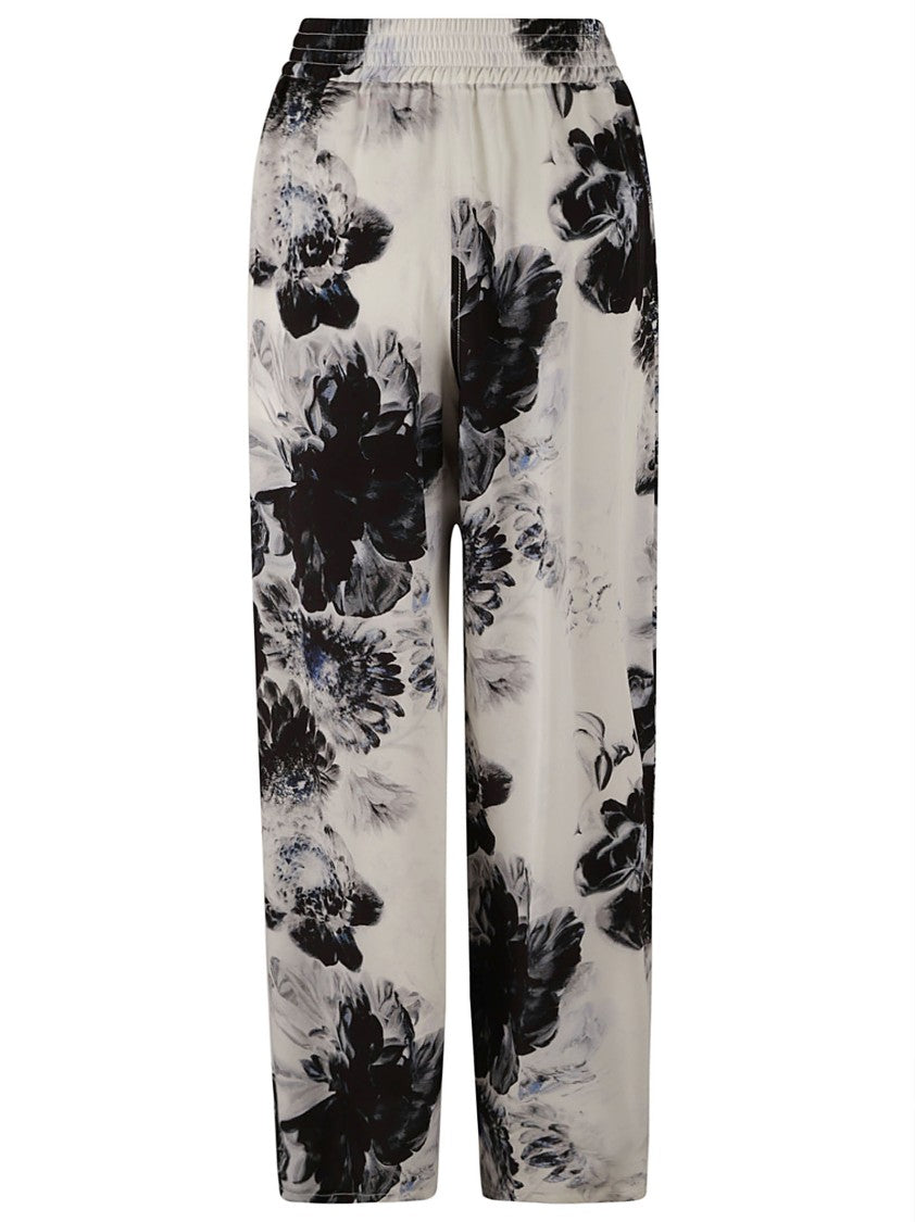 Alexander Mcqueen Wide-Leg Floral Print Trousers