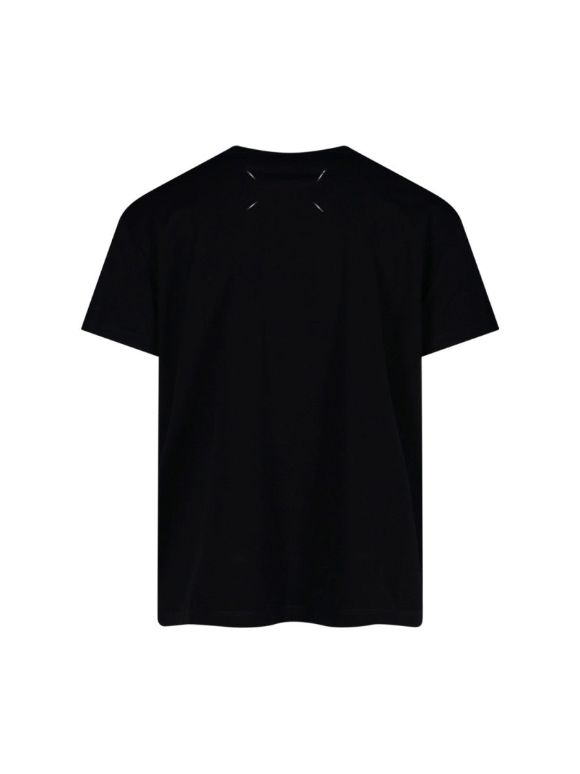 Maison Margiela Distorted Logo Embroidered Cotton T-Shirt