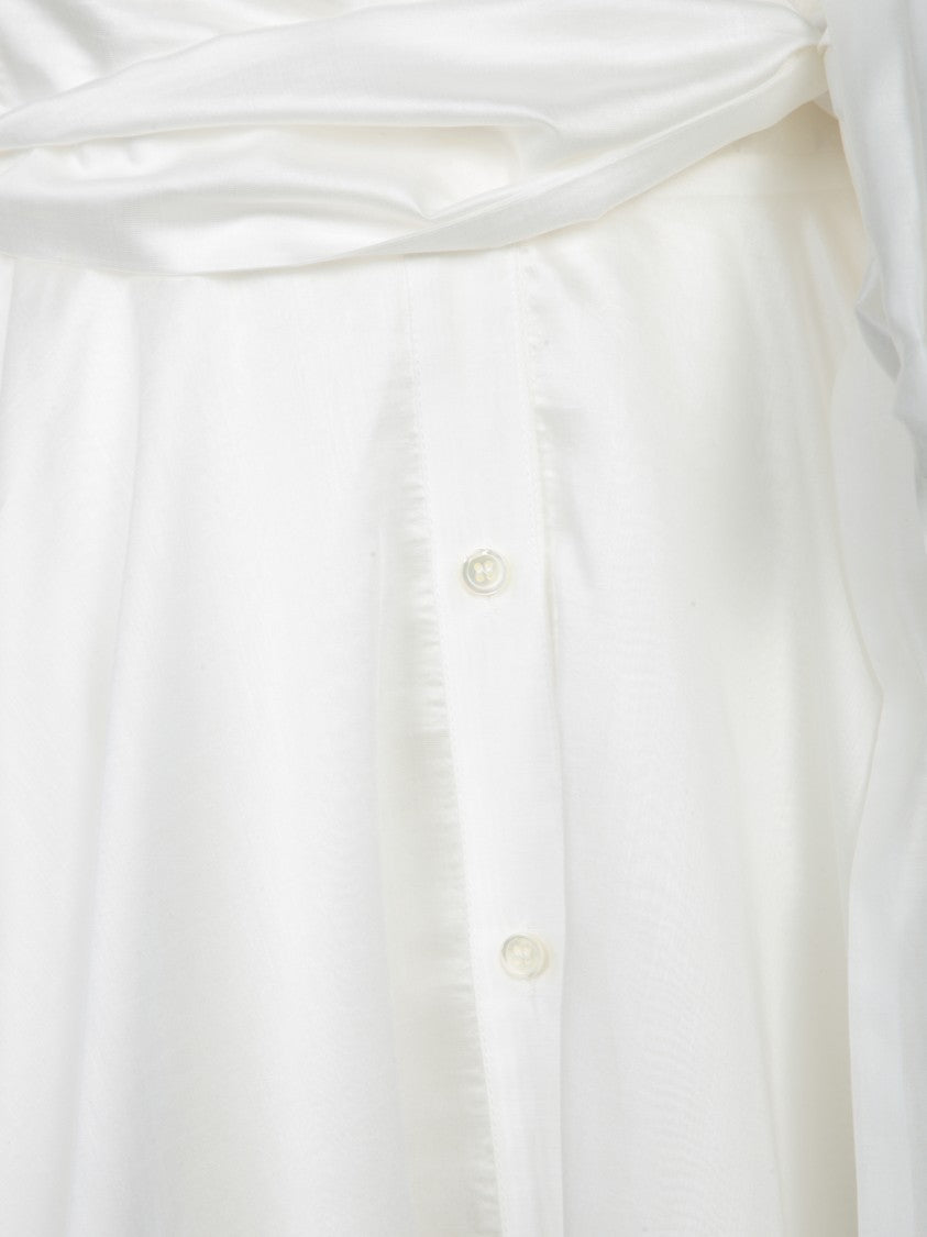 Blanca Vita Lightweight Muslin Midi Dress With Wrap-Around Belt