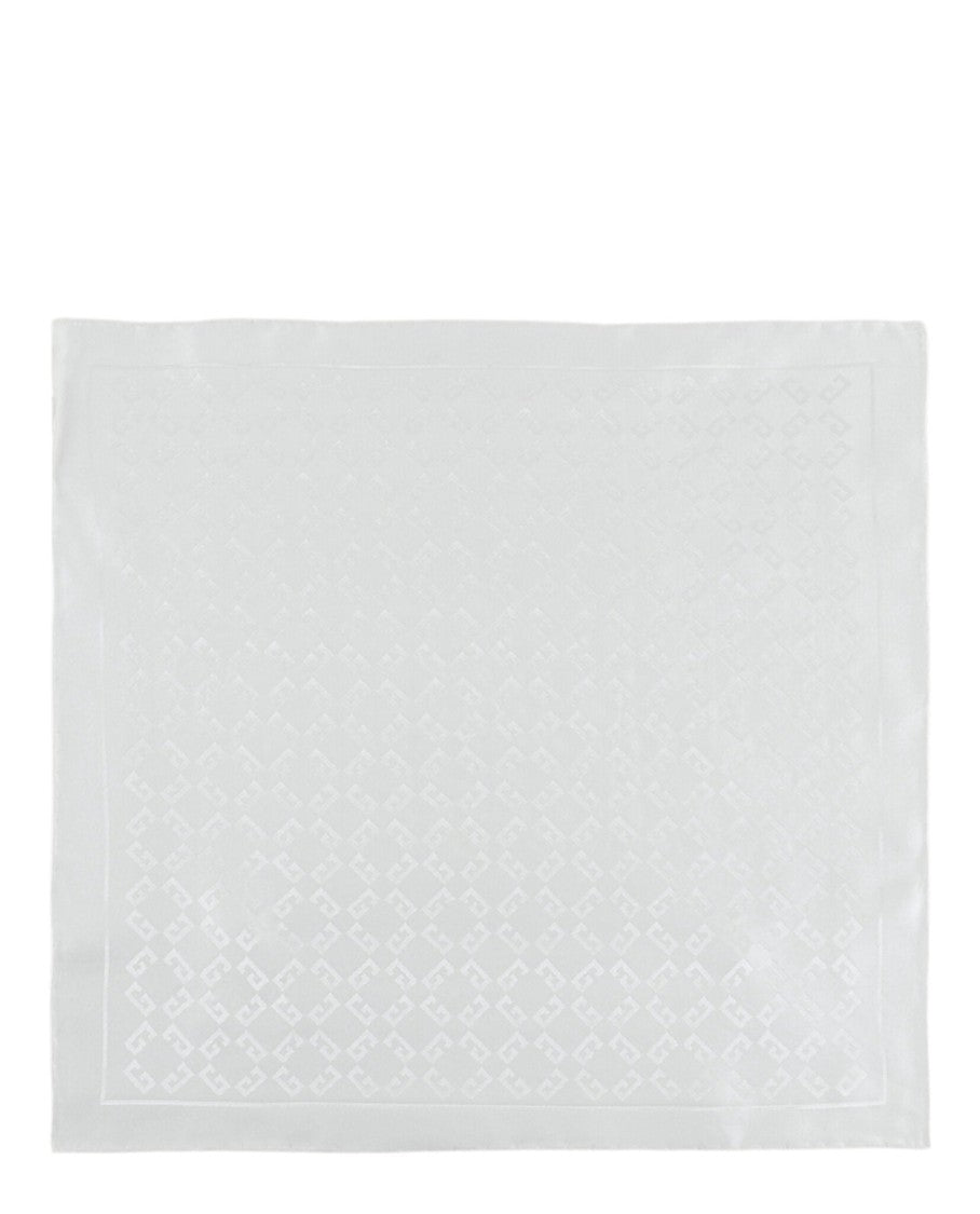 Givenchy 4G Monogram Silk Pocket Square With Hand-Rolled Edges