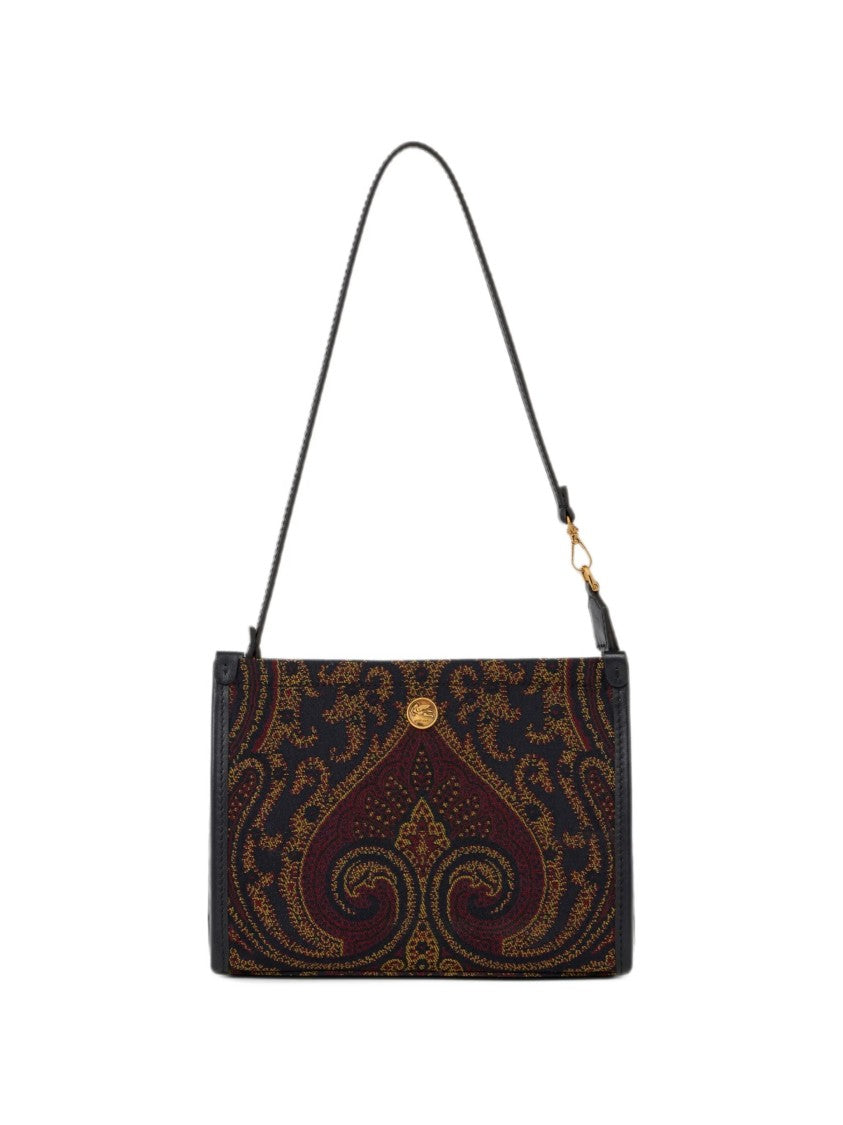 Etro Intricate Paisley Pattern Pouch With Gold Hardware