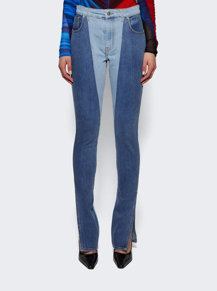 Mugler Bi-Color Skinny Jeans