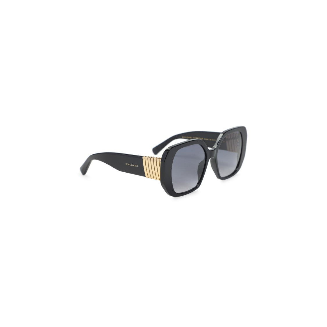 Bulgari Oversized Square Frame Sunglasses With Metallic Accents