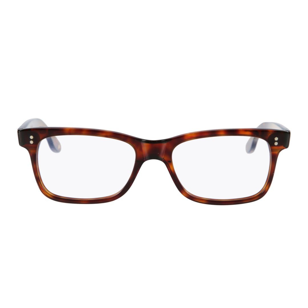 Kador Viko Rectangular Tortoiseshell Frame Eyeglasses With Metallic Rivets