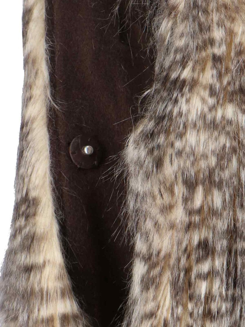 Entire Studios Single-Breasted Faux Fur Coat