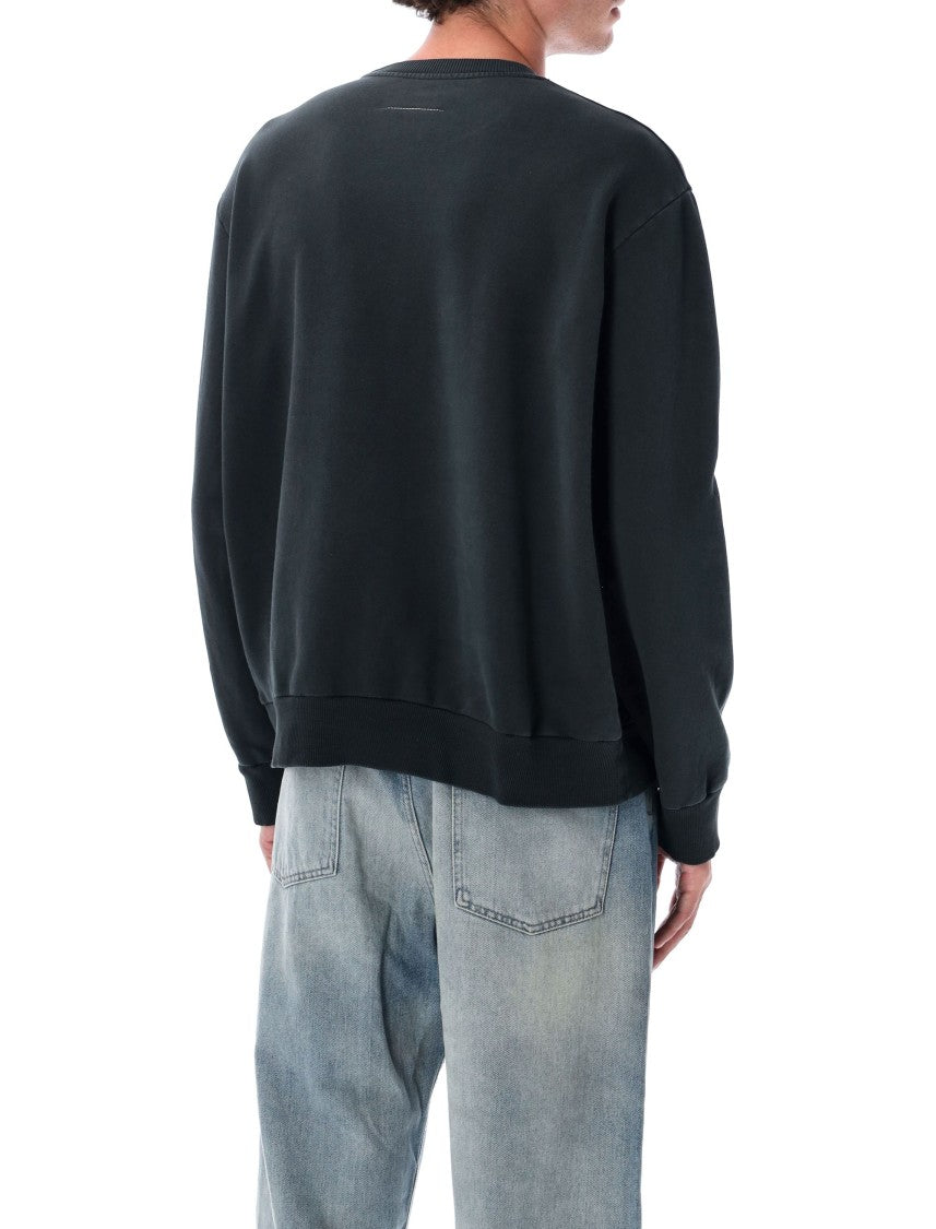Mm6 By Maison Margiela Tape Logo Crewneck Sweatshirt