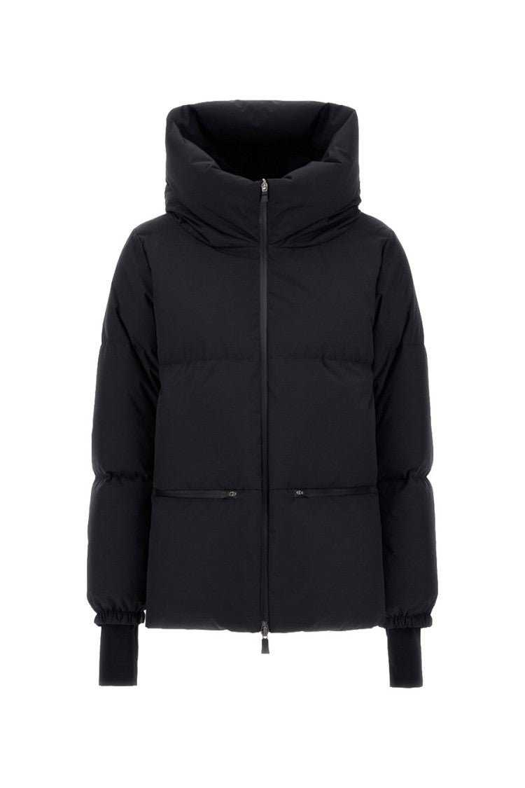 Herno Black Polyester Funnel-Collar Puffer Jacket