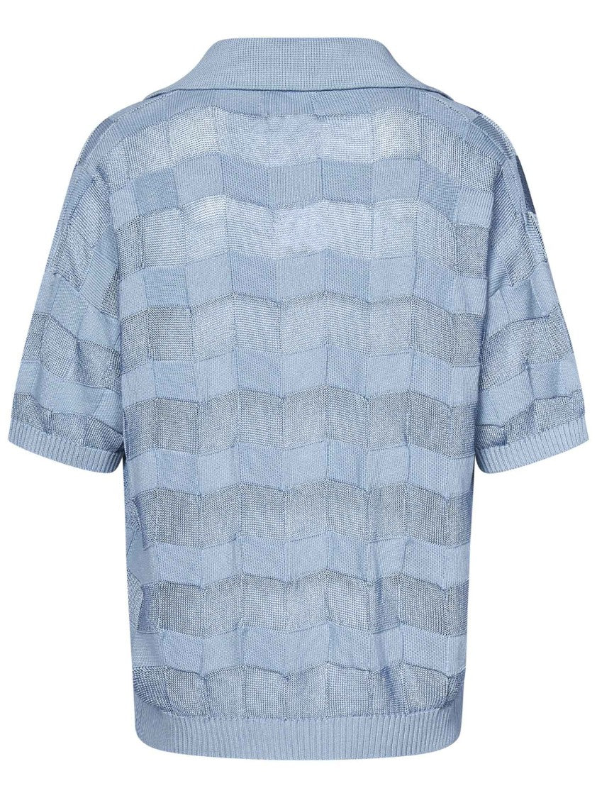 Bonsai Textured Check Polo With Classic Collar