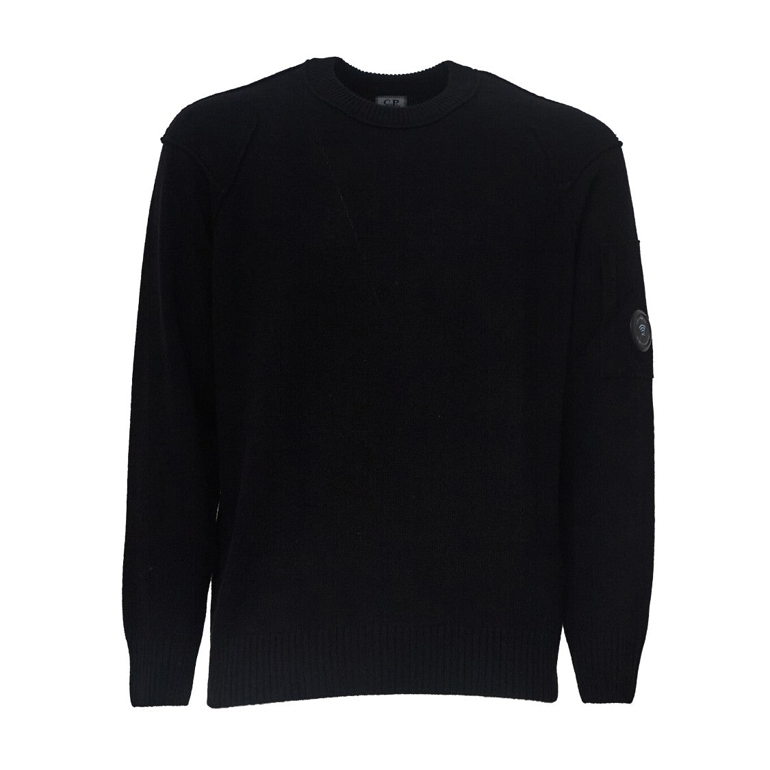 C.P. Company Lambswool Crewneck Sweater With Iconic Lens Detail