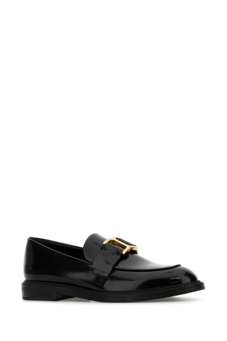 Chloé Black Leather Marcie Loafers