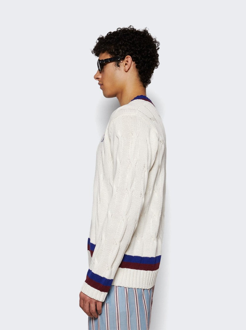 Bode Tennis Sweater Cream