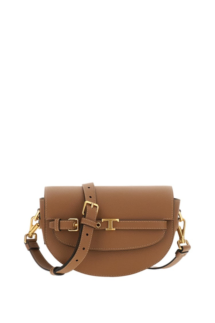 Tod's Brown Hammered Leather Shoulder Bag