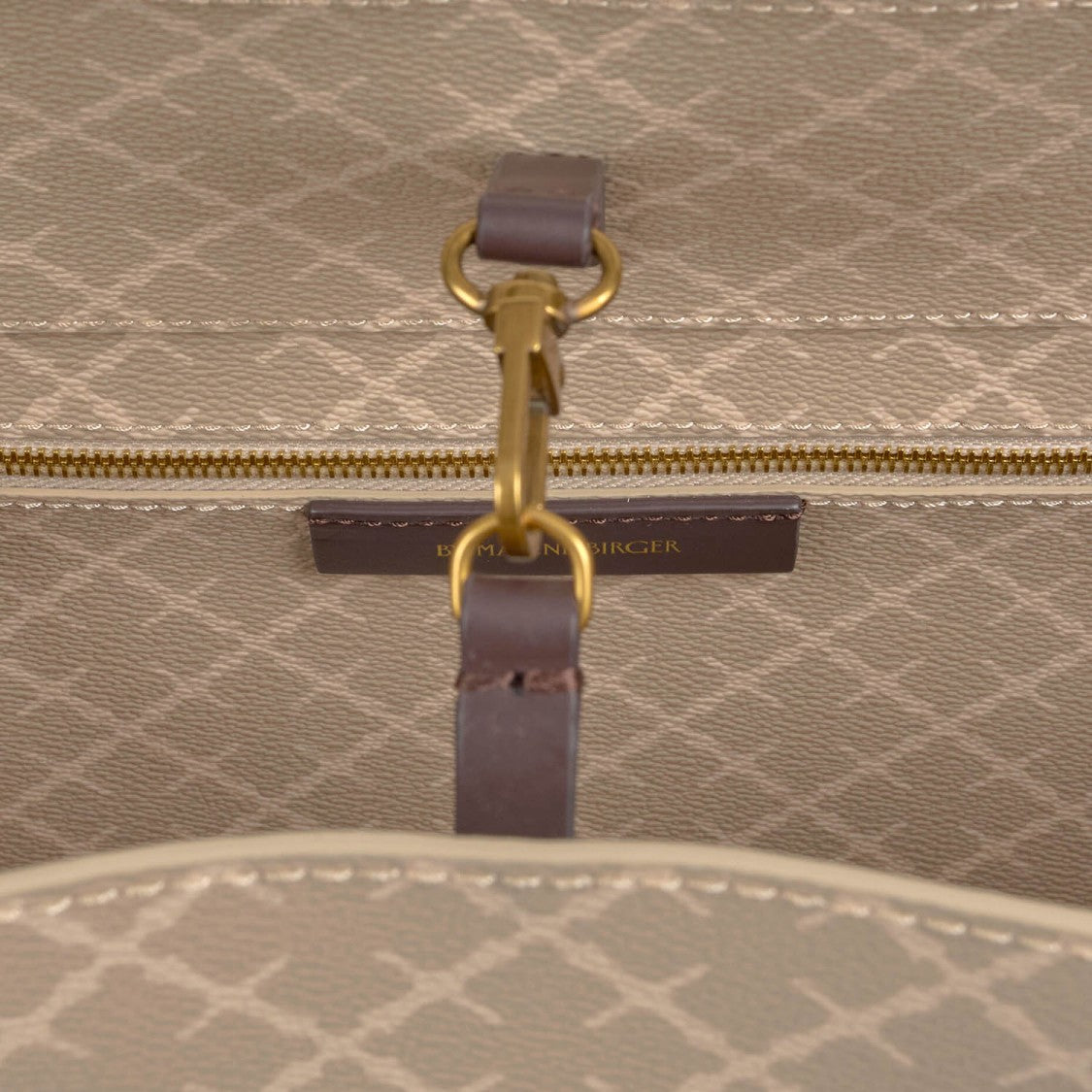 By Malene Birger Structured Geometric Pattern Shopping Bag With Contrasting Handles
