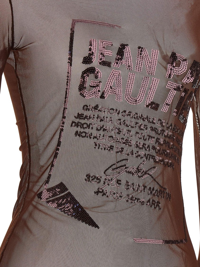 Jean Paul Gaultier 'The Burgundy Embroidered' Top