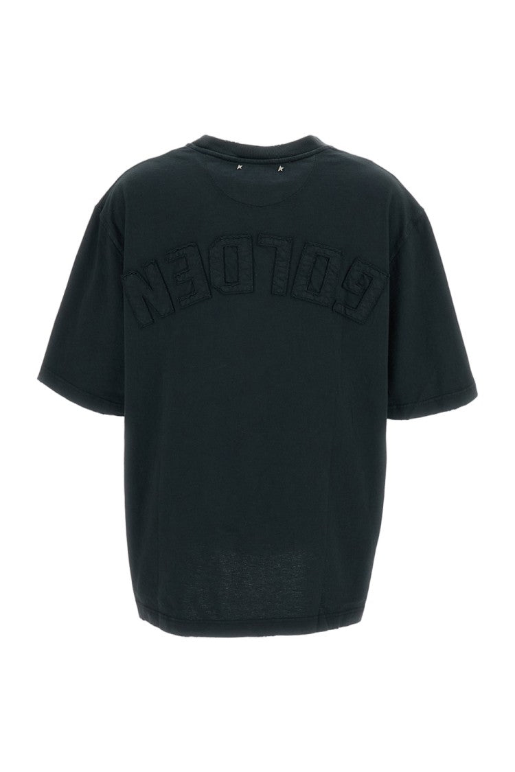 Golden Goose Relaxed Fit Vintage Washed T-Shirt With Logo Patch